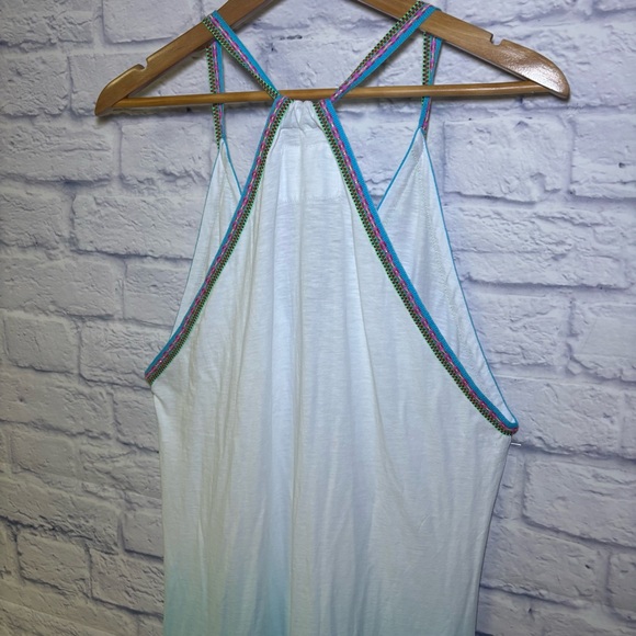 Pitusa PIMA SUNDRESS Swimsuit Cover Up White Blue Ombre Beach Resort Wear - Picture 13 of 16